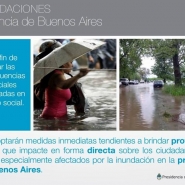 Asistencia del Estado a los damnificados por las inundaciones