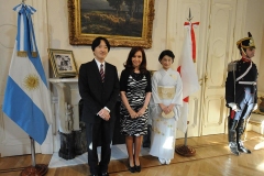 CFK con el Príncipe Akishino de Japón