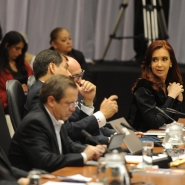 Cristina en reunión de UNASUR, Cochabamba 04 de julio de 2013.