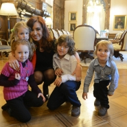 Cristina con Agustín y Mara en Casa Rosada