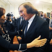 Cristina con el tenista Guillermo Vilas