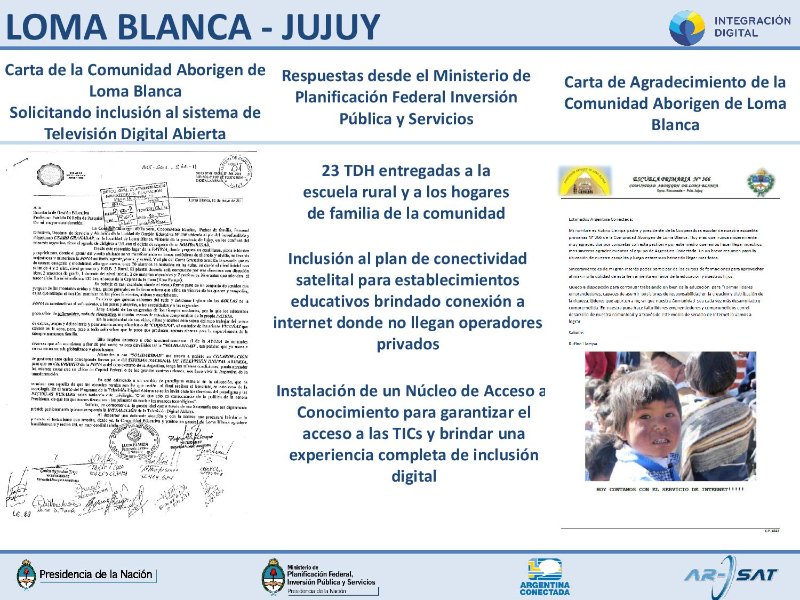 Integración digital en Loma Blanca, Jujuy