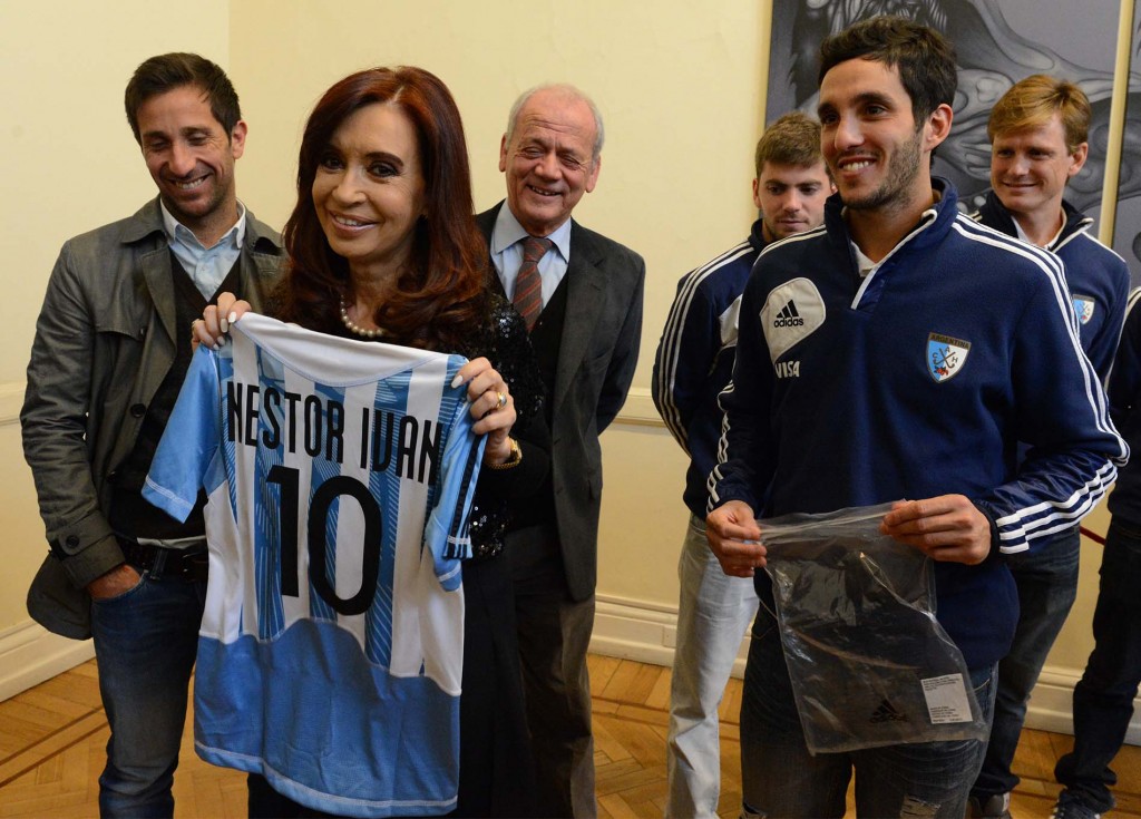 La Selección masculina de Hockey en Casa Rosada