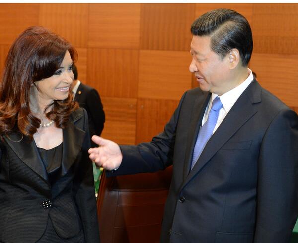 Cristina con Xi Jinping