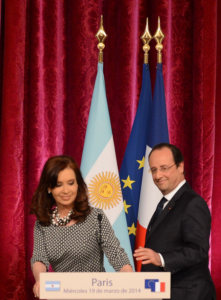 Cristina Kirchner y François Hollande