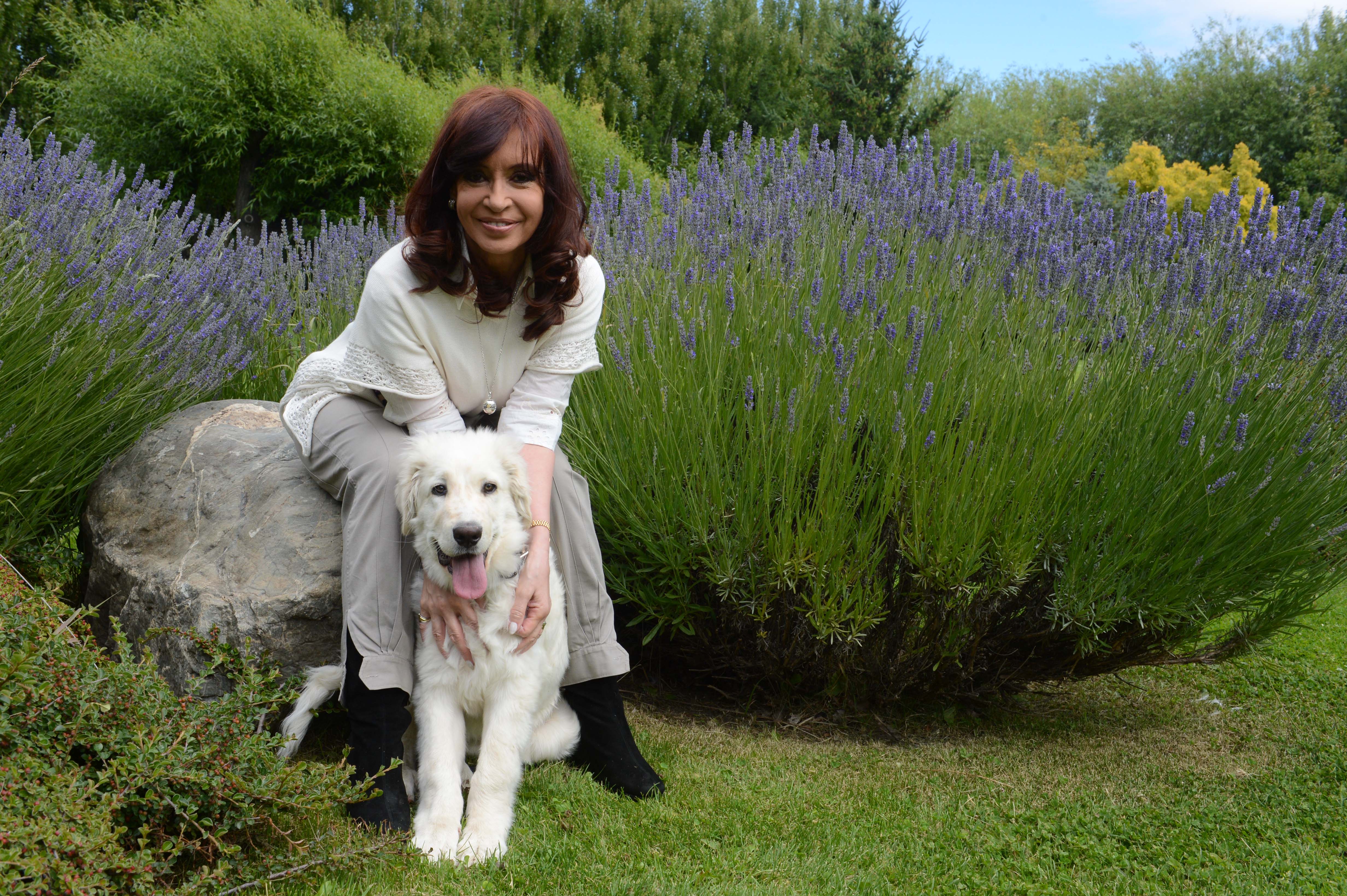 Cristina Kirchner y el perrito bolivariano Simon