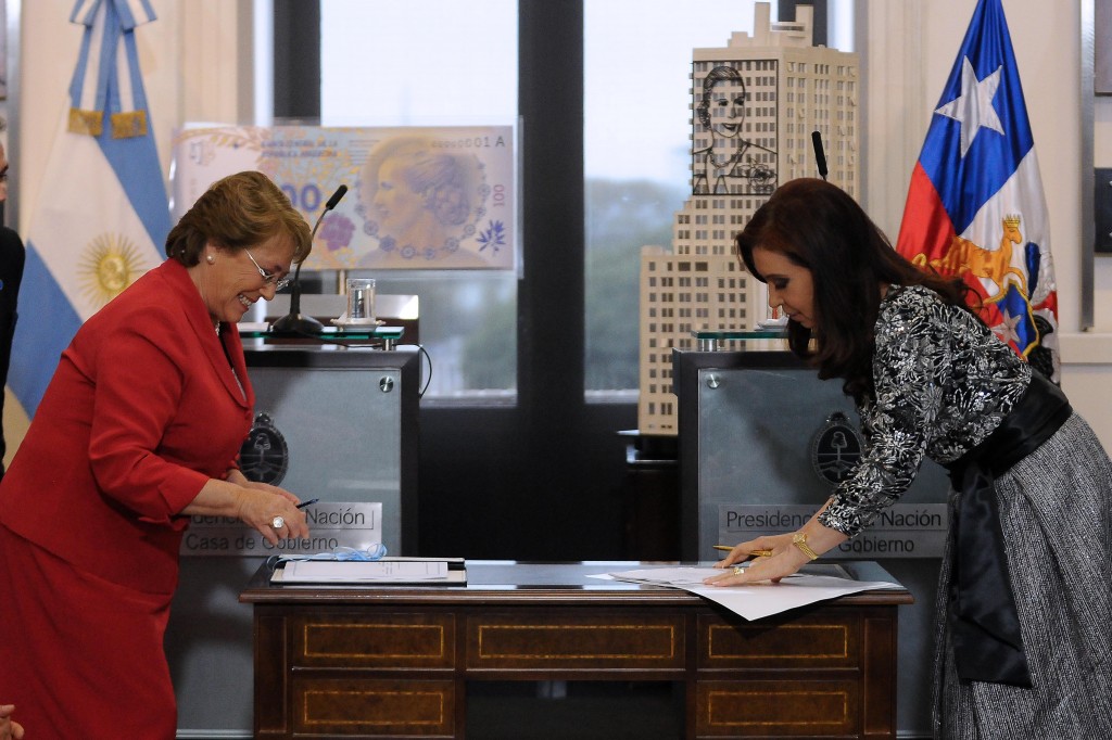 Encuentro bilateral con la Presidenta de Chile, Michelle Bachelet