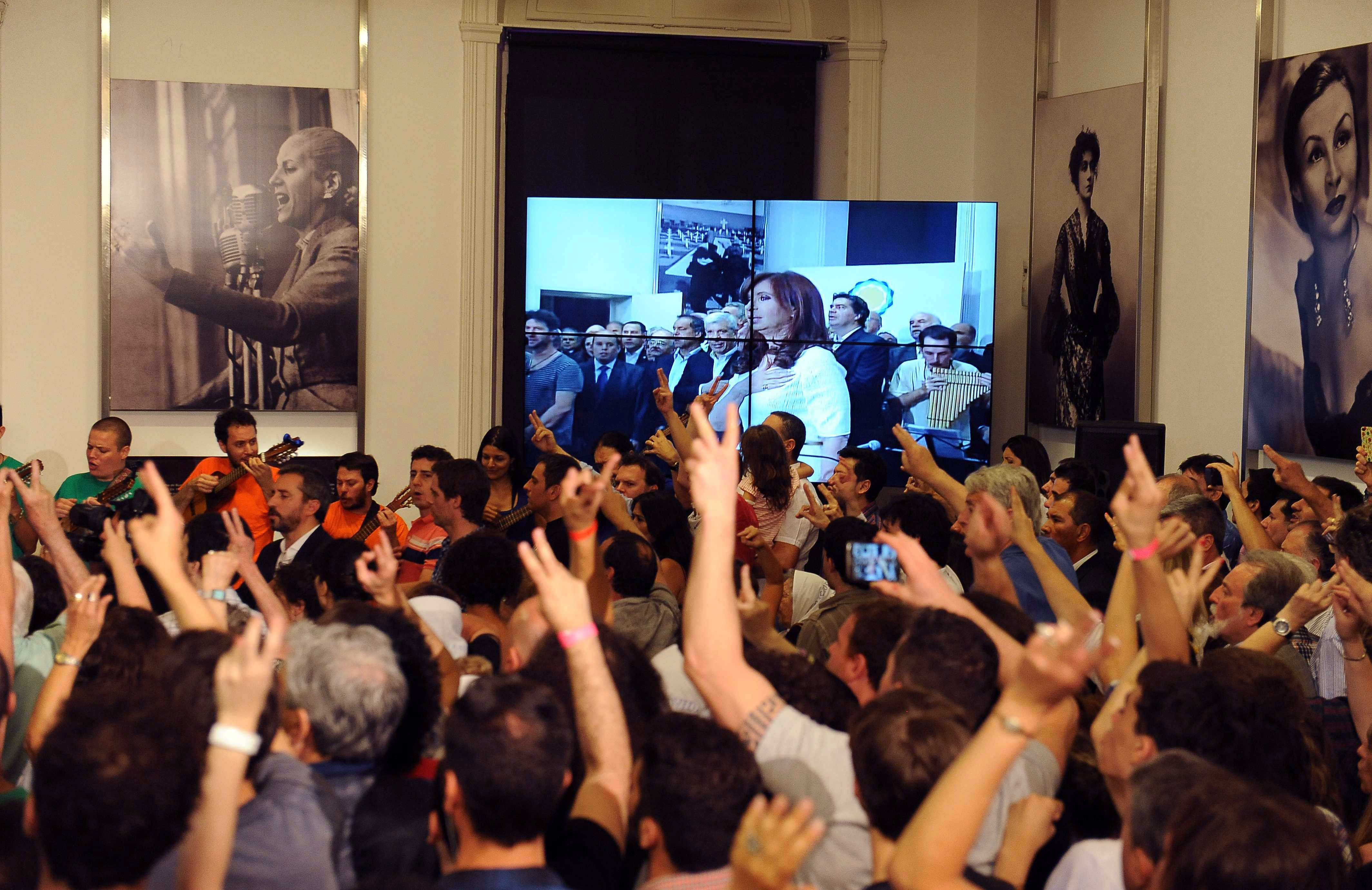 Cristina en el festejo de 31 años de democracia.
