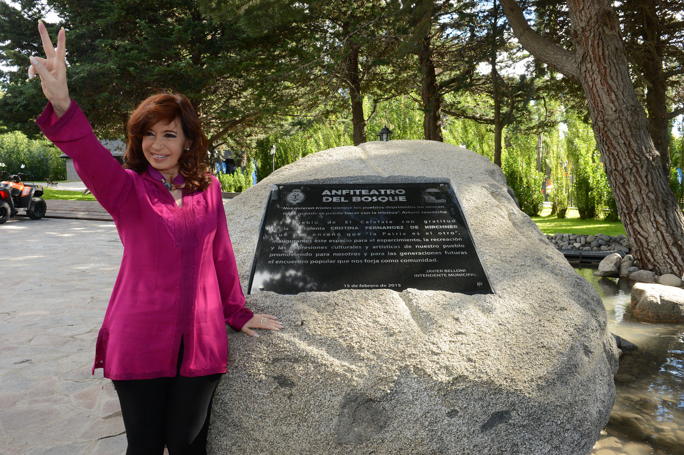 La Presidenta inauguró el Parque Anfiteatro del Bosque de El Calafate.