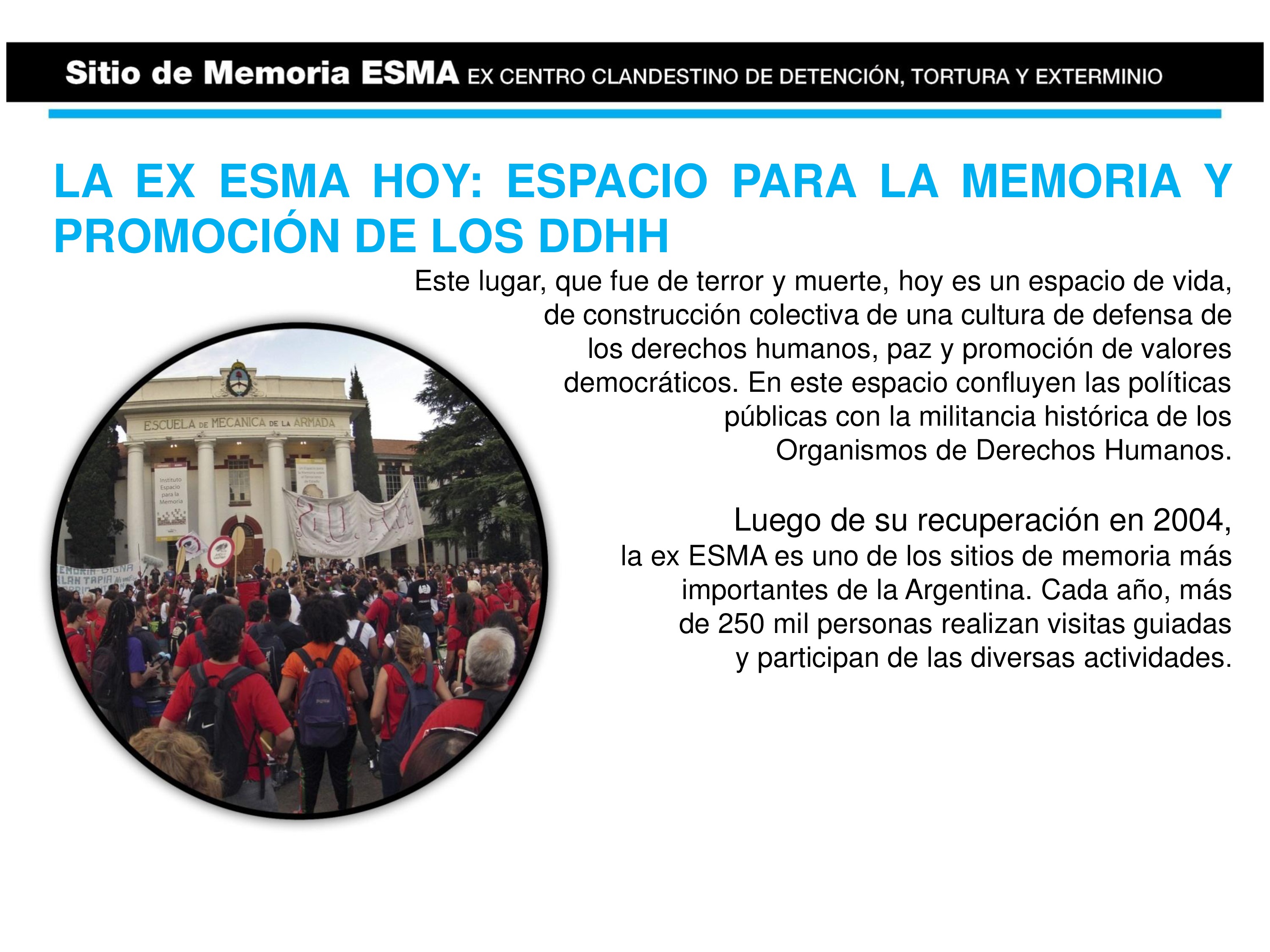 Inauguramos del Sitio de Memoria en la sede de la ex ESMA