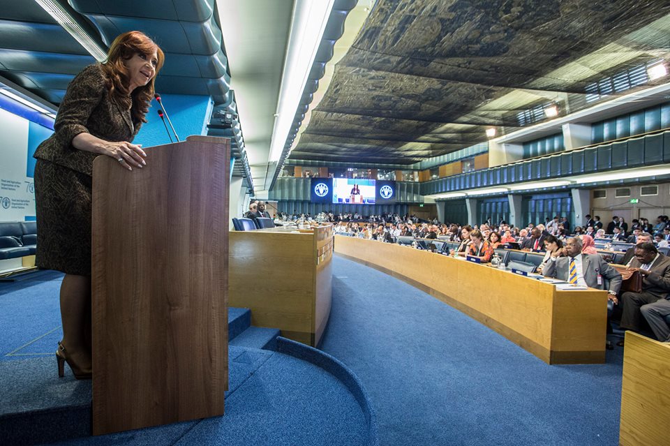 Cristina en Conferencia de ONU para Alimentación y Agricultura