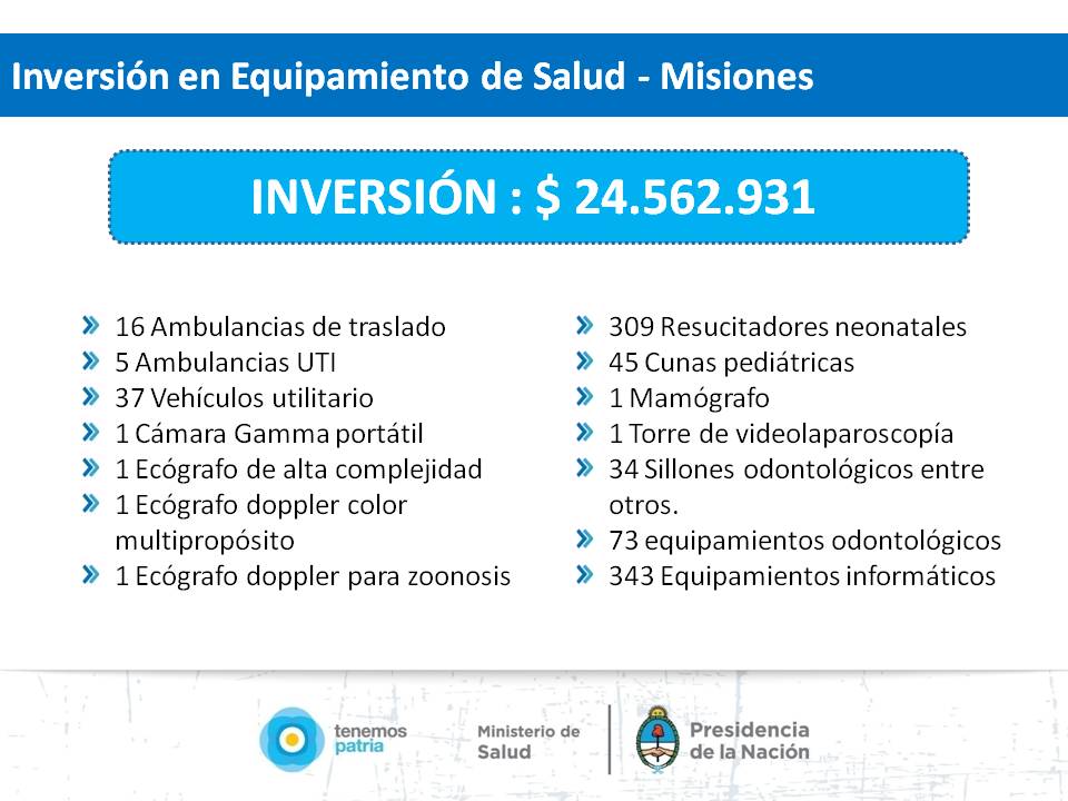 Inversión en Salud en la Provincia de Misiones