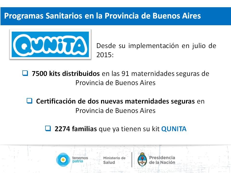 Programas Sanitarios en la Provincia de Buenos Aires