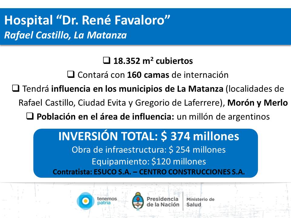 Nuevo Hospital General de Agudos Dr. René Favaloro en La Matanza