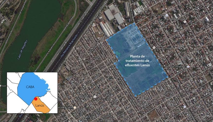 Nueva planta de tratamiento de efluentes en Lanús, Buenos Aires.